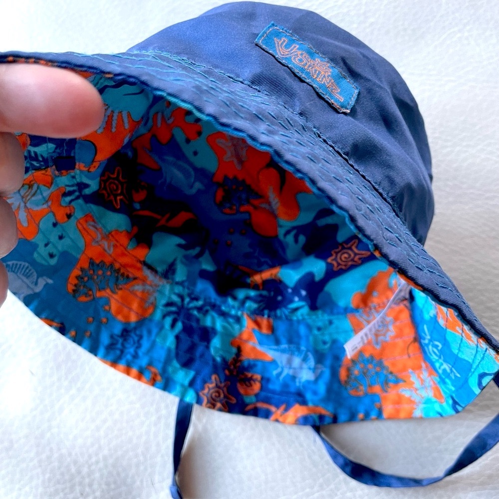 3/$25💥2T NEW 50+ UPF Dinosaur Reversible Sun Hat, Bucket Hat Style, Orange Blue